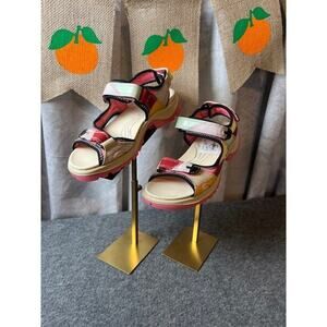 Ecco Offroad Sandals Hiking Multicolor Bubblegum Women Sz US 8